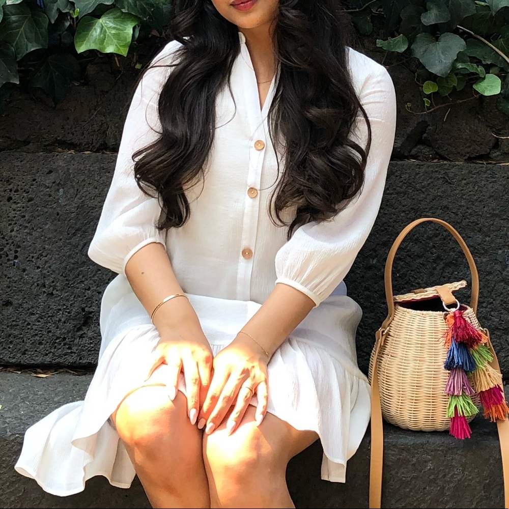 White Smock Dress